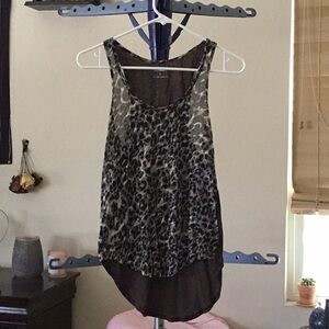 Leopard print tank top - Sheer